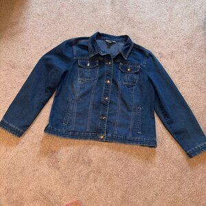 Christopher & Banks Dark Denim Jeans Jacket L